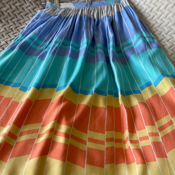 Vintage Colorful Striped Skirt - Picture 3 of 4